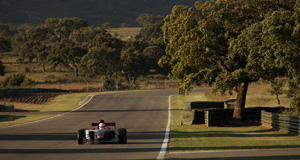 Alone car on Ascari race track